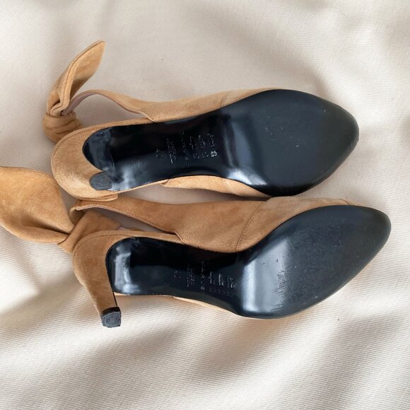 Carven Beige Suede Slingbacks with Bow Back, size 40. Fits like a 9.5 - Picture 6 of 14